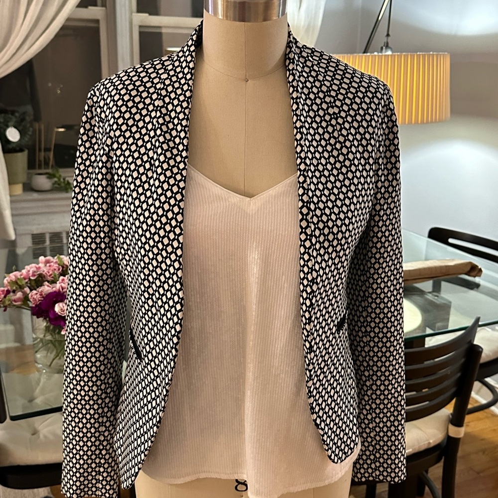 Tailor Vintage Black and White Patterned Blazer
